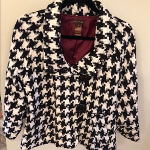 Women’s Jacket Blk/White Houndstooth M Multiples
